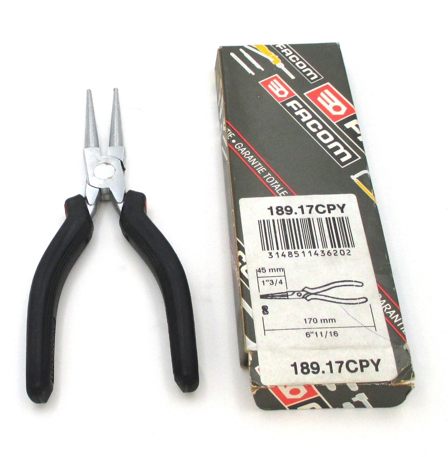 FACOM SK Tools 189.17CPY 6-3/4" Round Nose Plier NOS