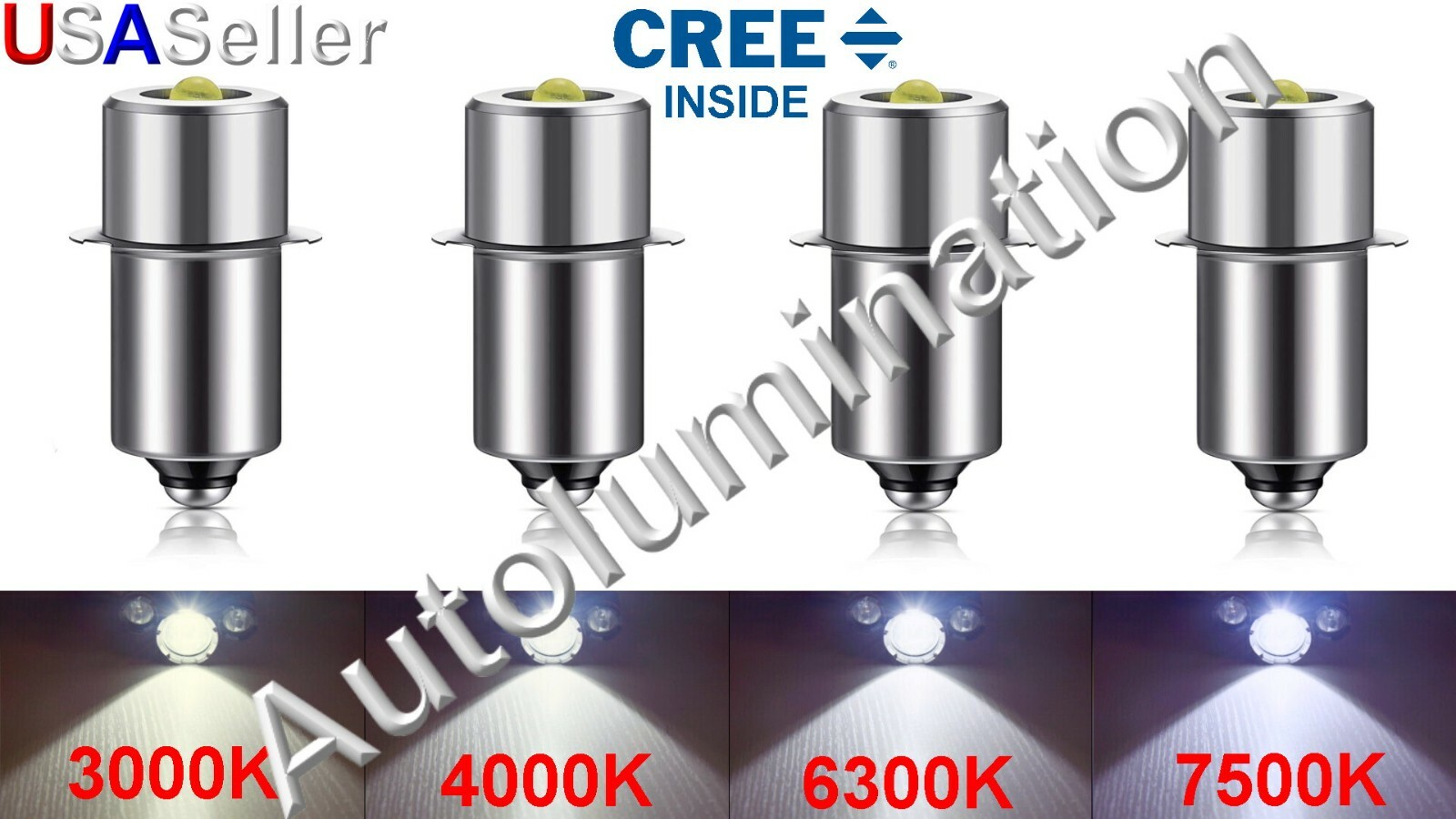 Flashlight Bulb Cree XPG3 Led 3v 4.5v 6v 18v 24v 5watt 5w P13.5S PR2 PR3 PR4 PR6
