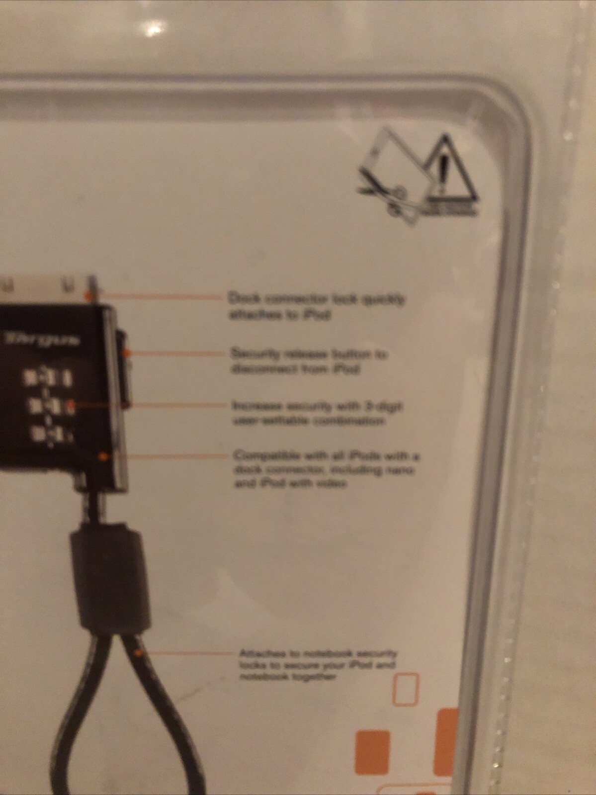 Targus Security Eyelet Cable Lock for Notebook & Ipod Factory Sealed