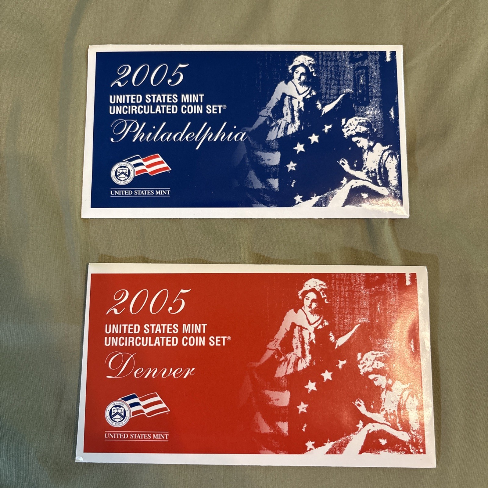 US Mint Denver & Philadelphia 2005 Uncirculated Coin Sets