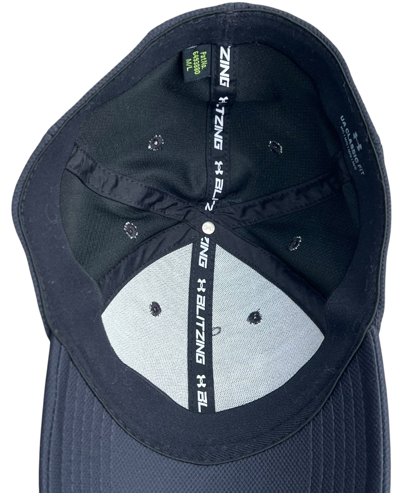 Under Armour Hat Men M/L Black Blitzing 3.0 Low Stretch Performance Golf Active