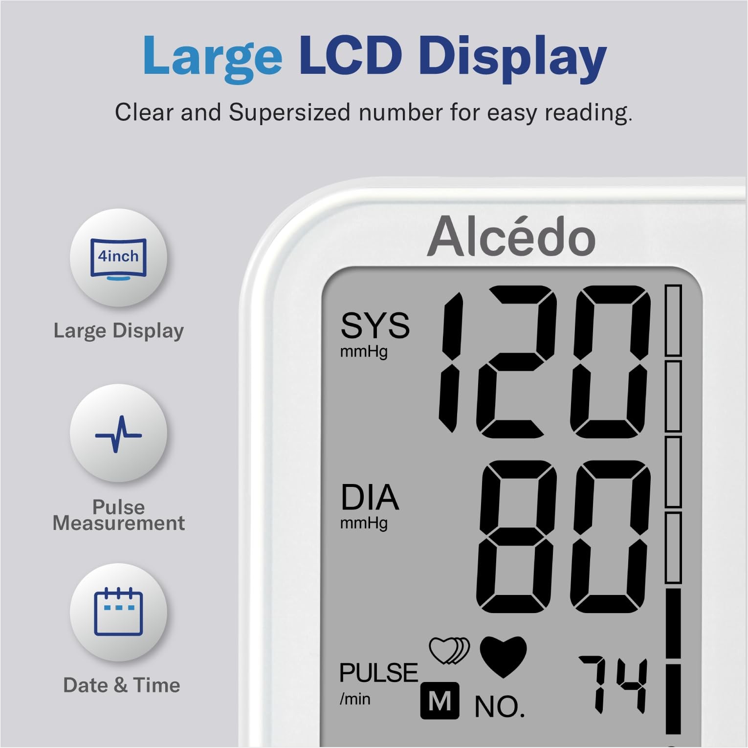 Blood Pressure Monitor for Home Use, Automatic Digital BP Machine with Large ...