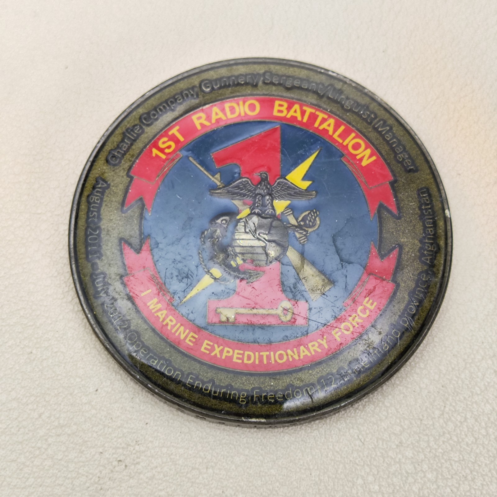 1st Radio Battalion 1 Marine Expeditionary Force Challenge Coin