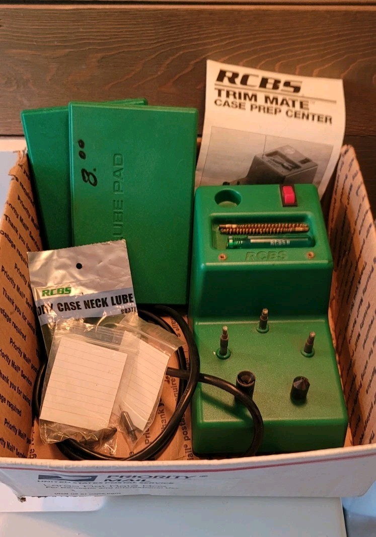 RCBS Trim Mate Case Prep Center With Accessories Euc