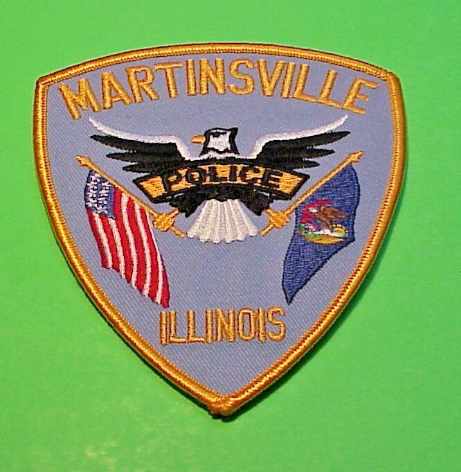 MARTINSVILLE ILLINOIS  IL  4 1/2"  POLICE PATCH  FREE SHIPPING!!!