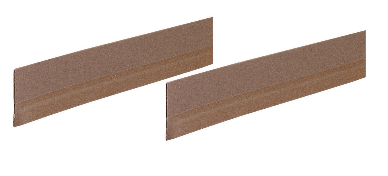 2 ~ M-D 36" ECONOMY DOOR SWEEP Self Adhesive Brown Weatherstrip Seal 1 pk