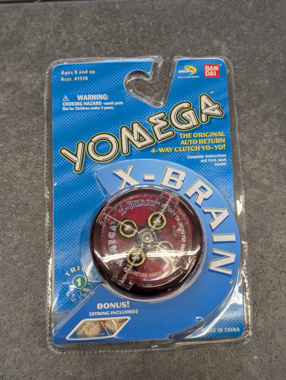 Yomega X-Brain YoYo By Bandai - 1999 - Brand New - RED