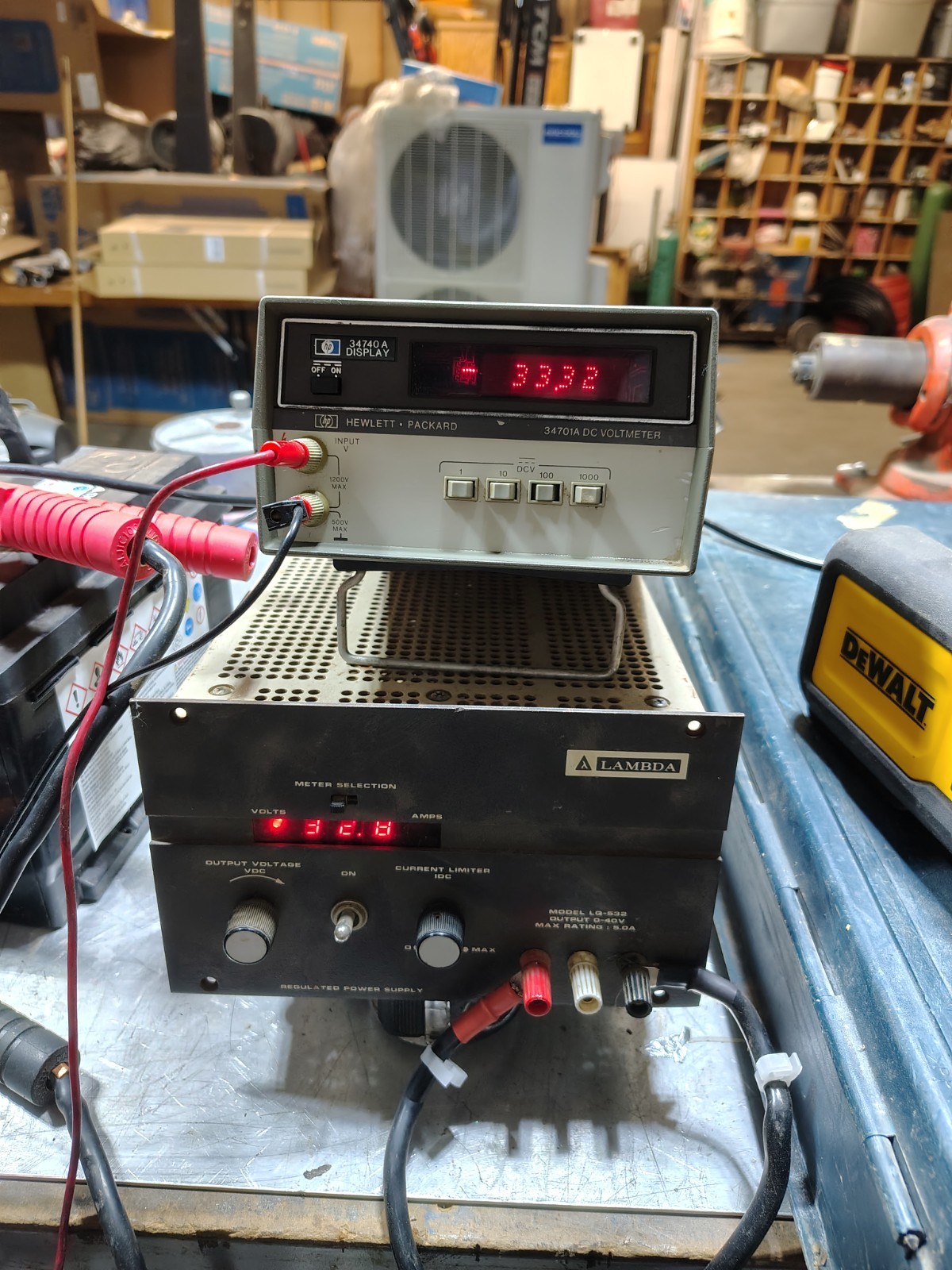 HP 34701A DC Voltmeter w/ 34740A Display – Tested, Working, Power Cord