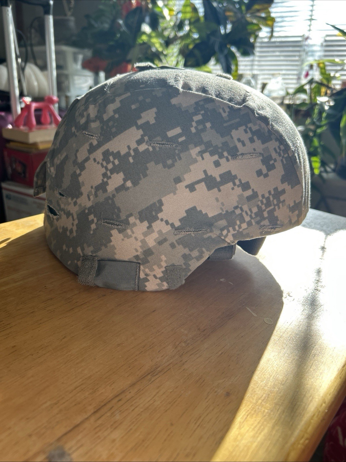 Warrior Helmet by SDS Style 2415 Size Medium with straps, pads, and Digital Camo