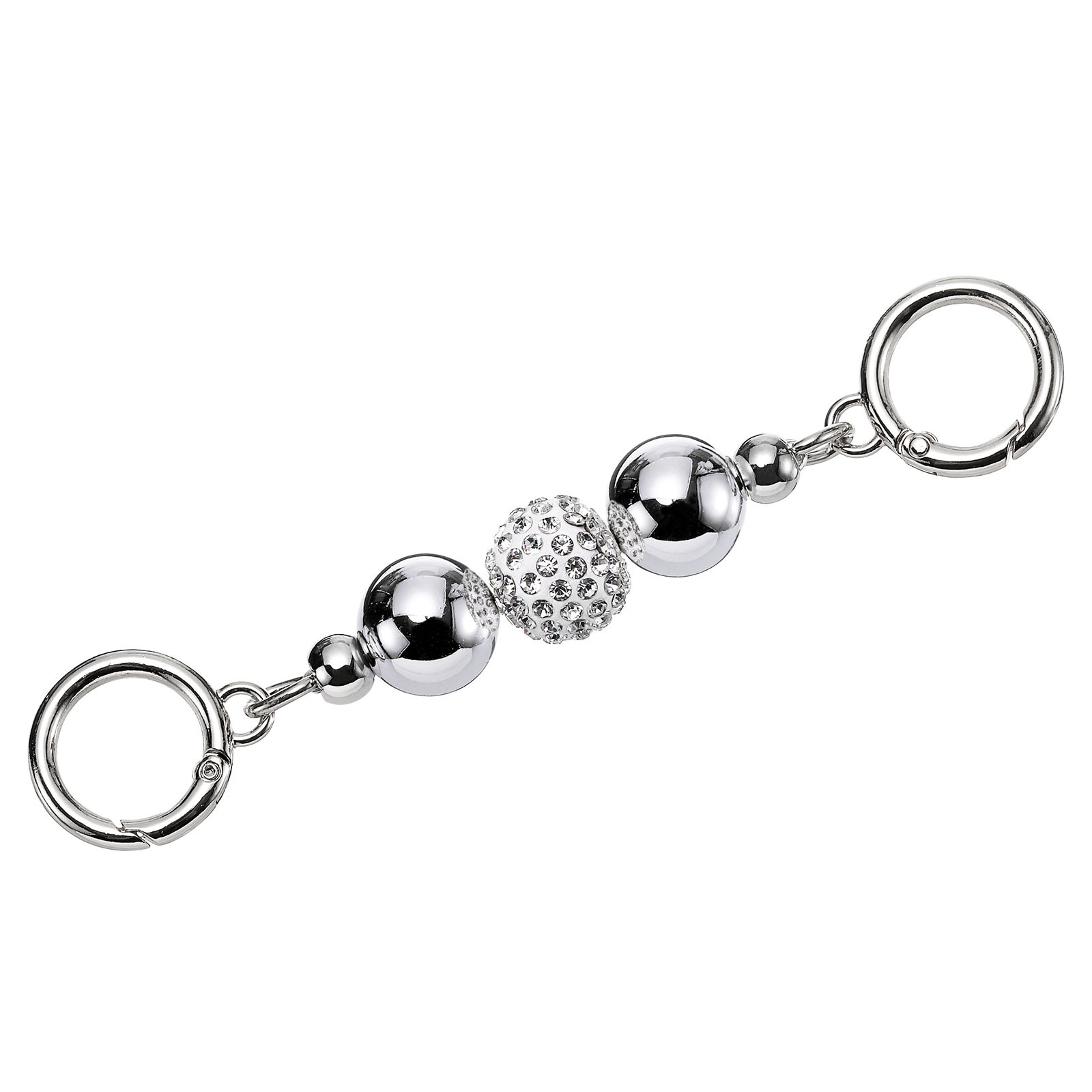 14.5cm/5.7" Bead Purse Chain Strap Extender for Women Handbag, Silver