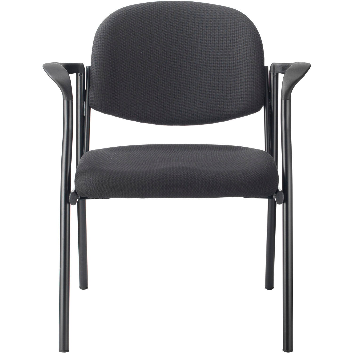 Contoured Chair With Arms Fabric Upholstery Black