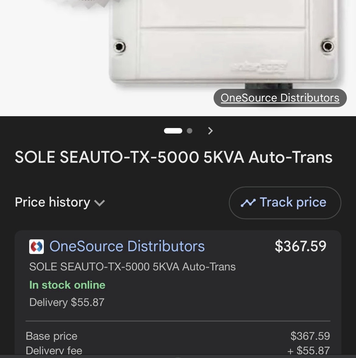 SolarEdge SEAUTO-TX-5000 Auto Transformer 5KVA Split-Phase120V/240VAC “preowned”
