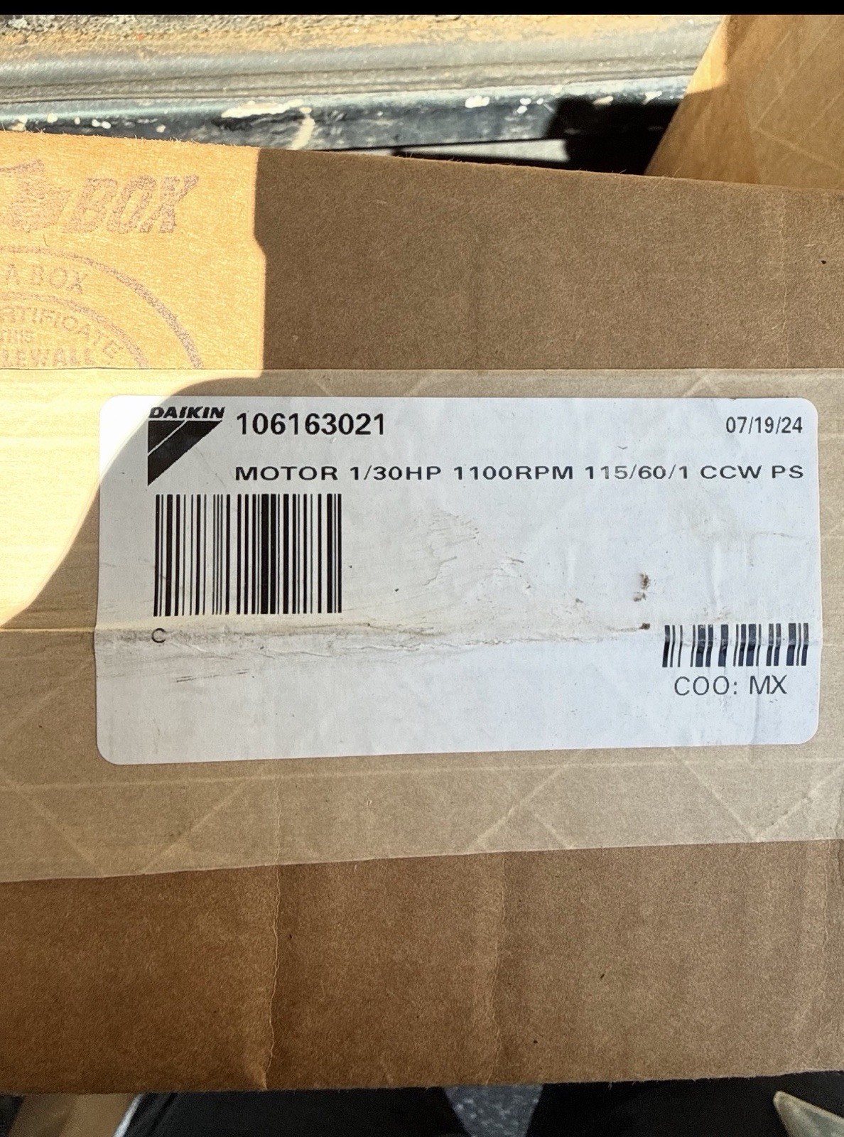 Daikin-McQuay 106163021 115v 1/30hp 1100rpm CCWLE Mtr