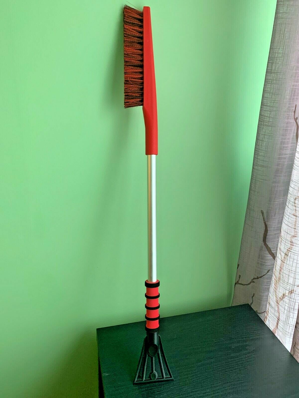 Mallory 35" Inch Snow Brush (Integrated Ice Scraper, Aluminum, Foam Handle)