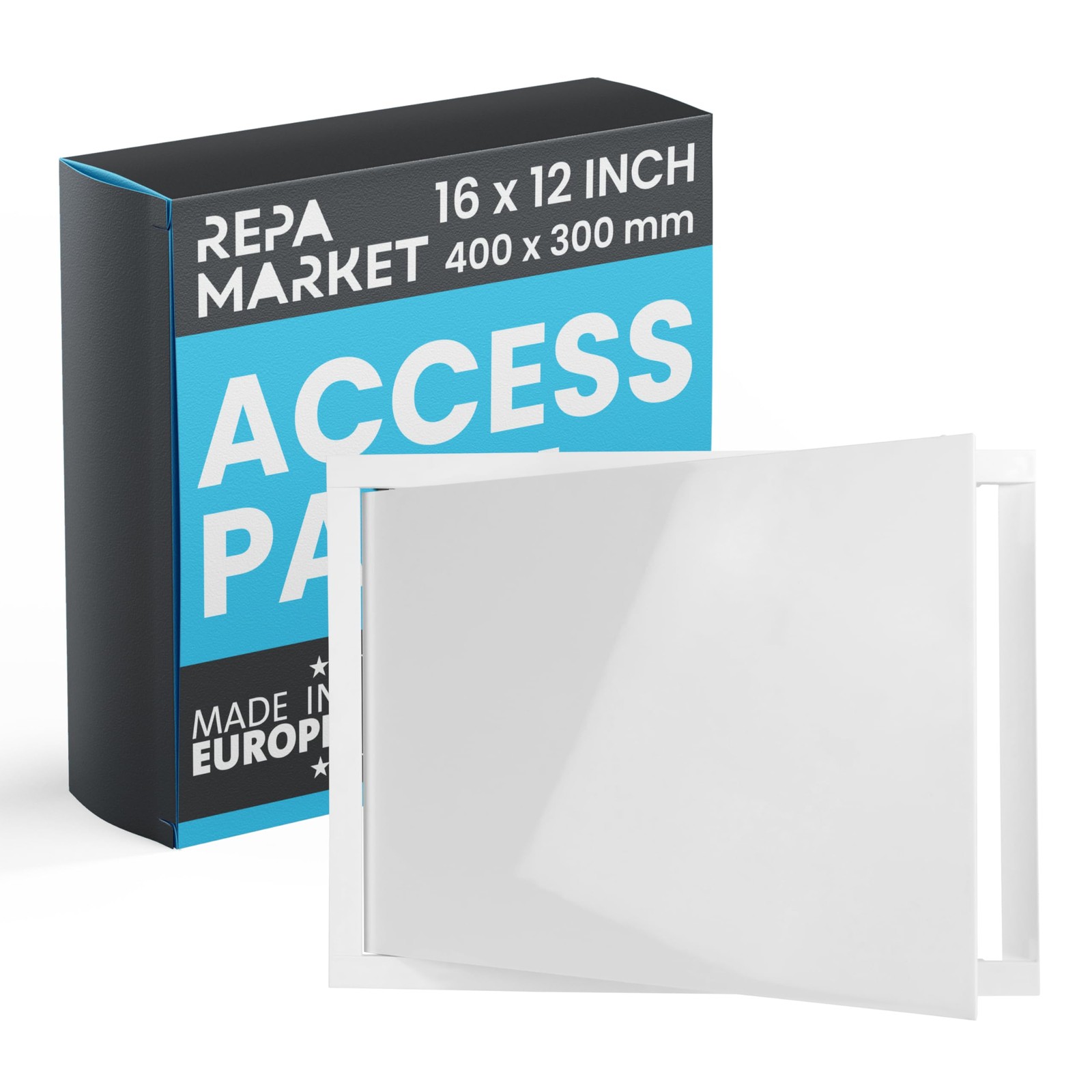 16 x 12 Inch Wall Access Panel for Drywall – White ABS Plastic Wall Hole Cove...