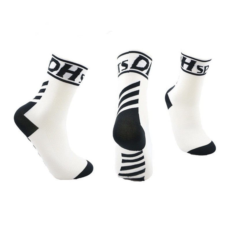 Pro Mens Womens Cycling Sport Ankle Socks XC Road Riding Bicycle Bike Sock White