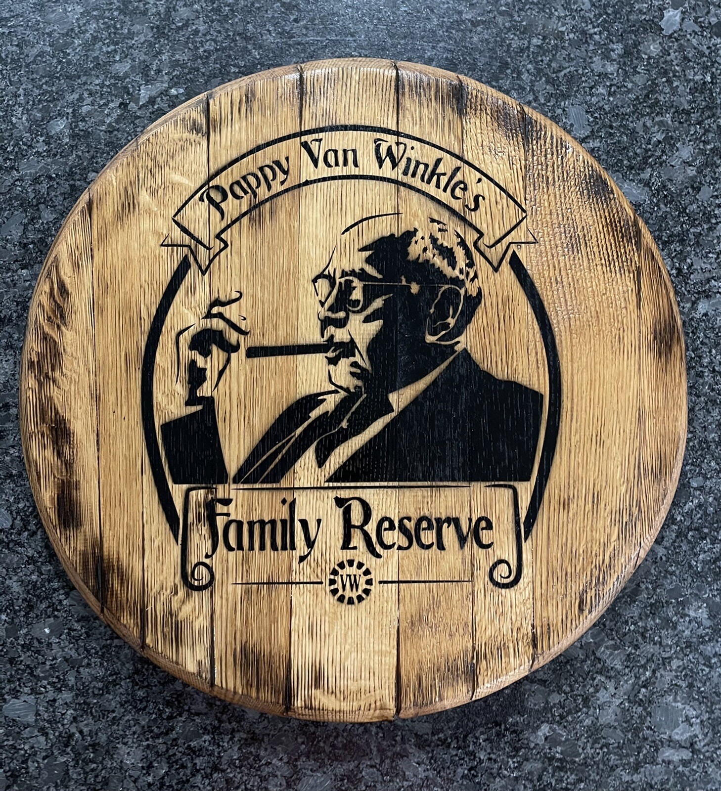 Buffalo Traces Dist. (Pappy Van Winkle) Bourbon Barrel Head 21”
