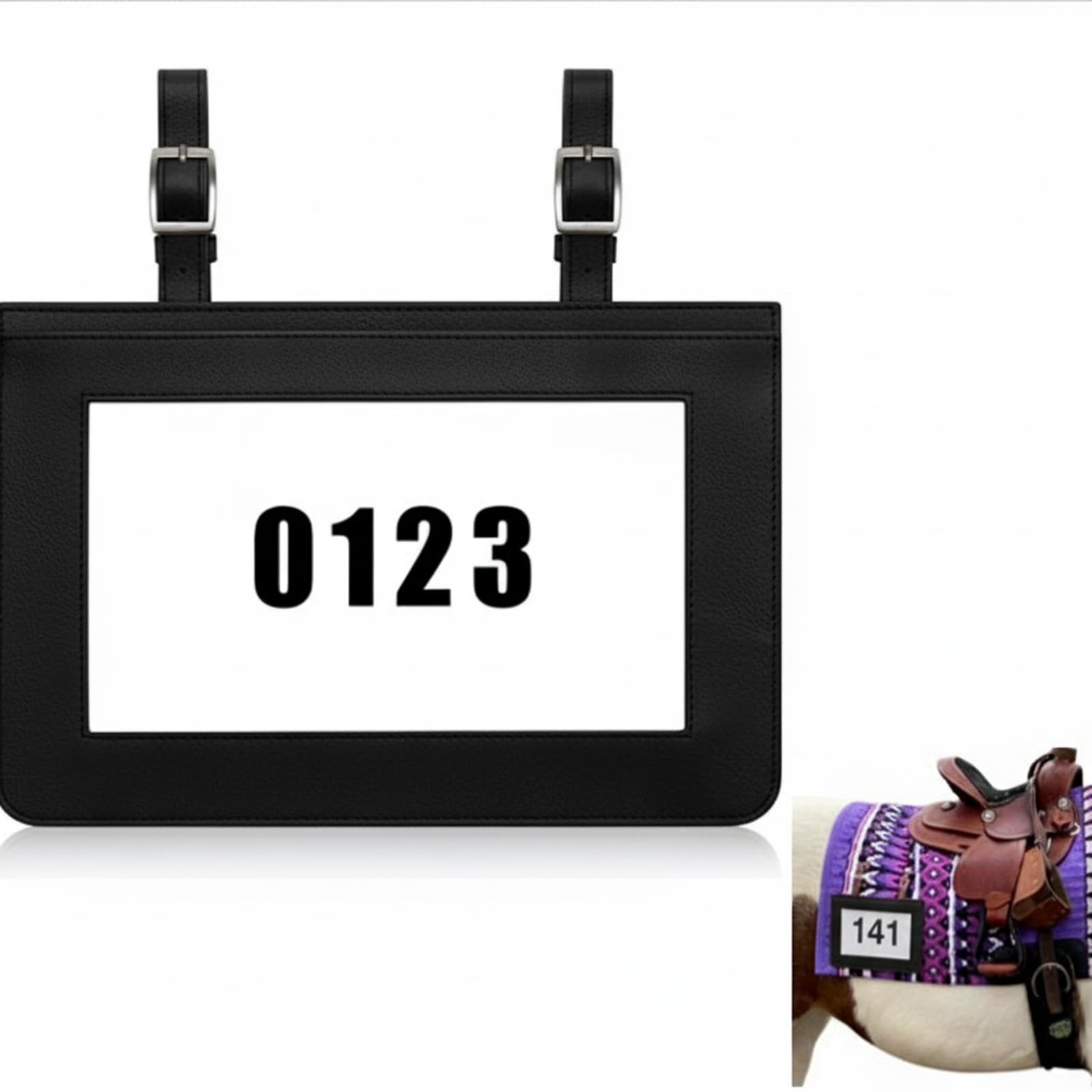 1 Pcs Horse Show Supplies Horse Performance Number Holder for Saddle Leather ...