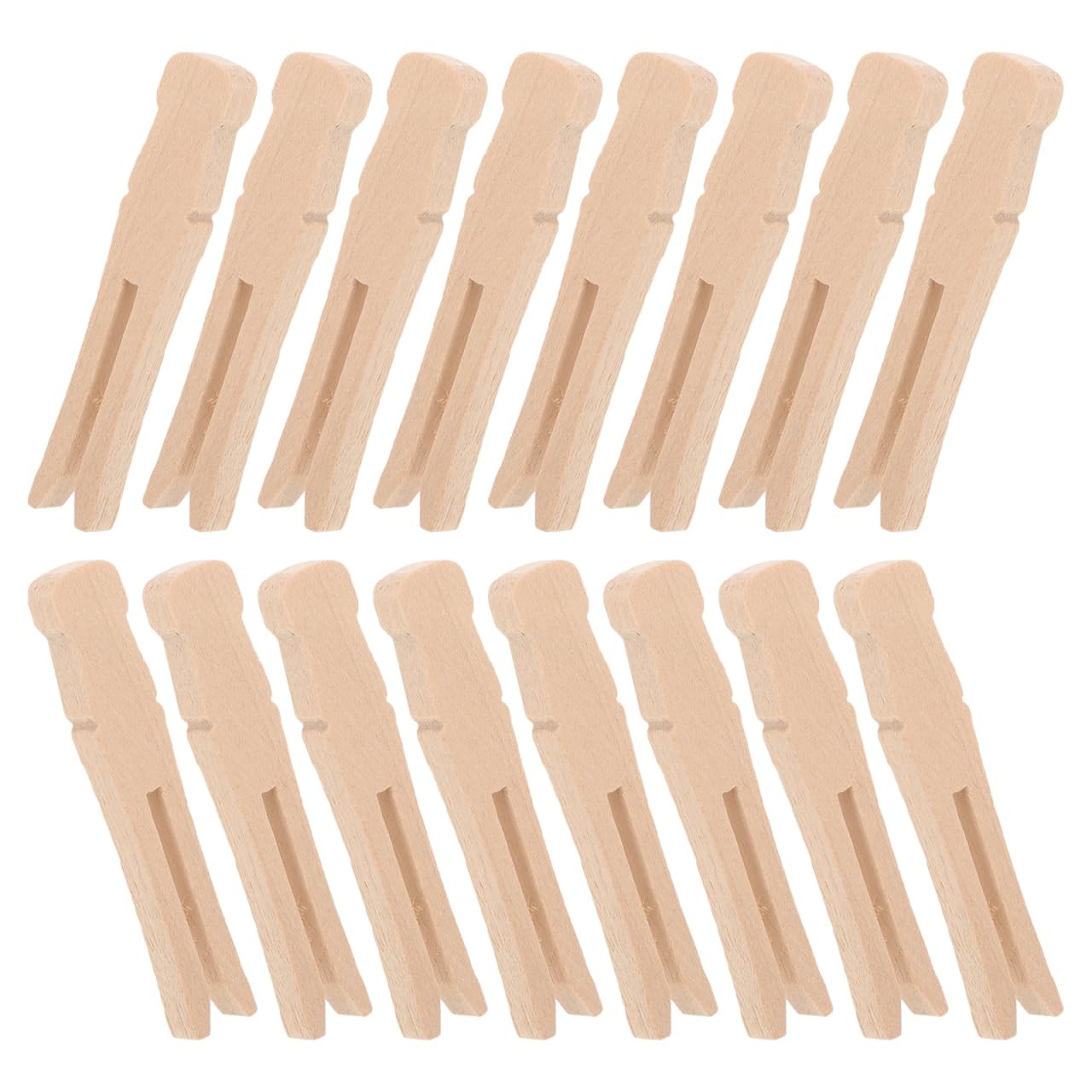 PATKAW 100Pcs Wooden Clothespins 2.55In Clothes Pins for Laundry and Crafts R...