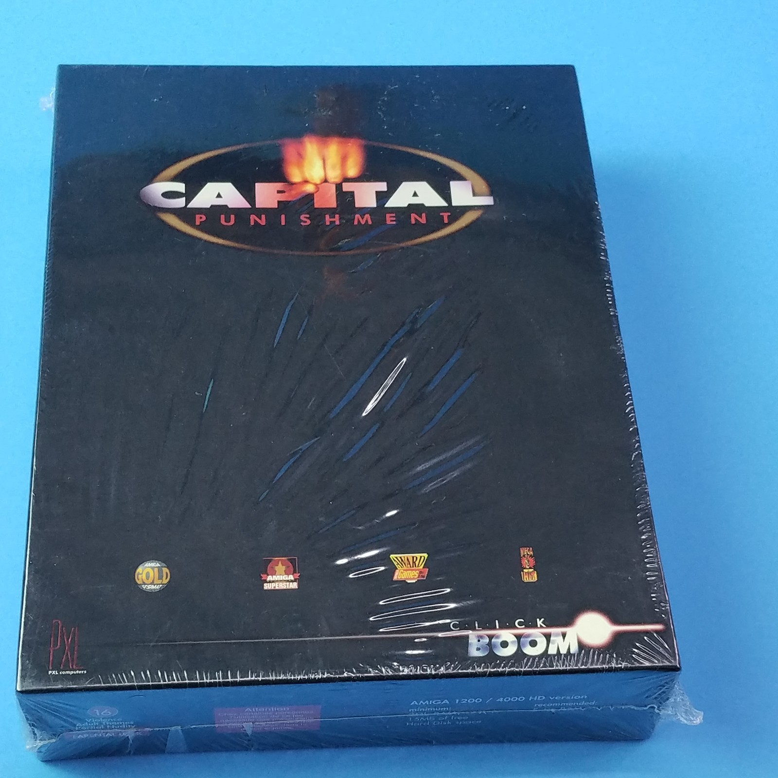 RARE Capital Punishment (Amiga  1996 FACTORY SEALED) New Big Box click BOOM