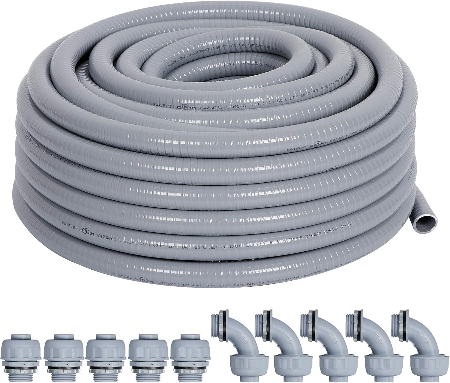 Liquid-Tight Conduit 3/4 25ft, Electrical Conduits w/UL Certificatio...