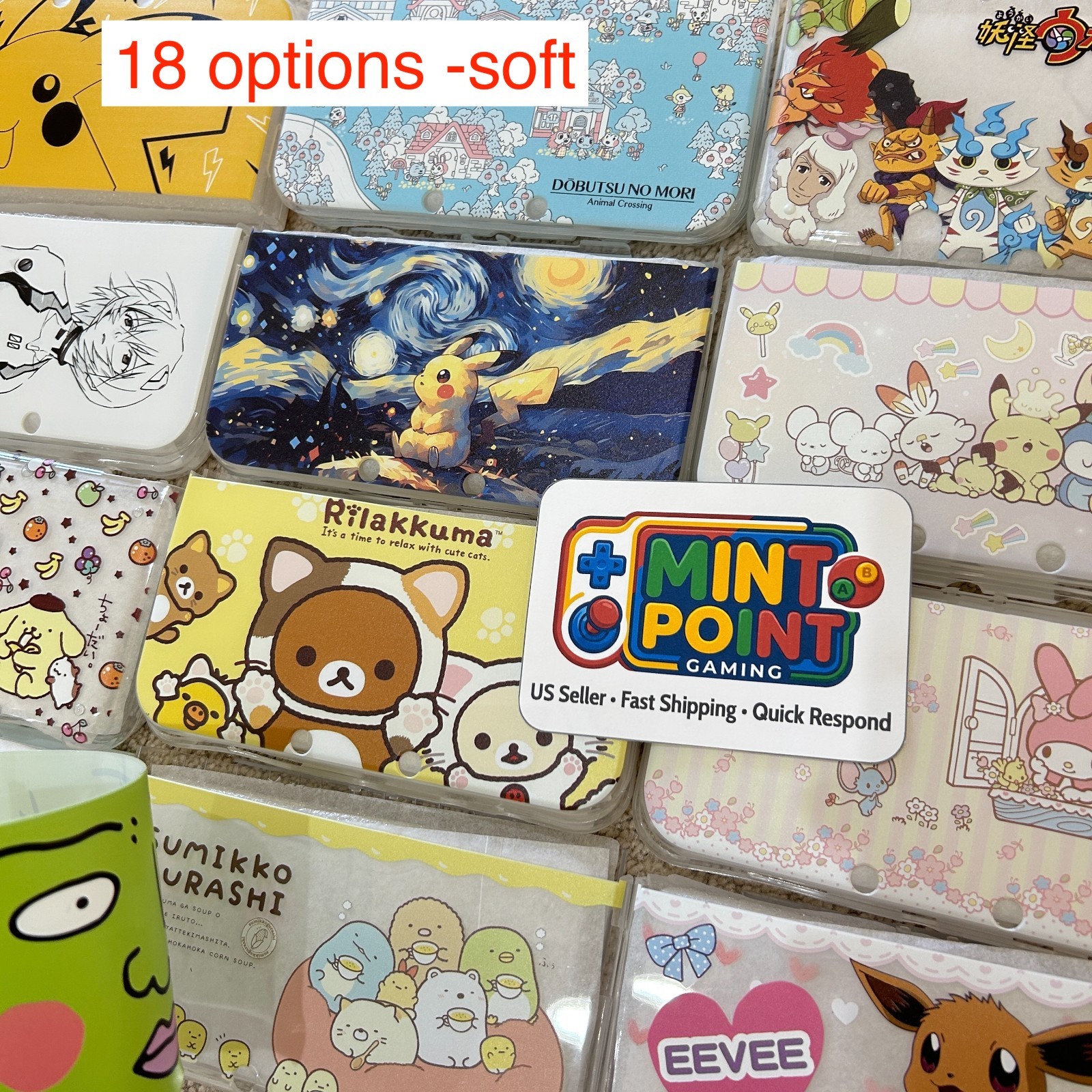 Handmade New 3DS XL/LL Snap on SOFT Shell Case Protective case Housing Fast ship