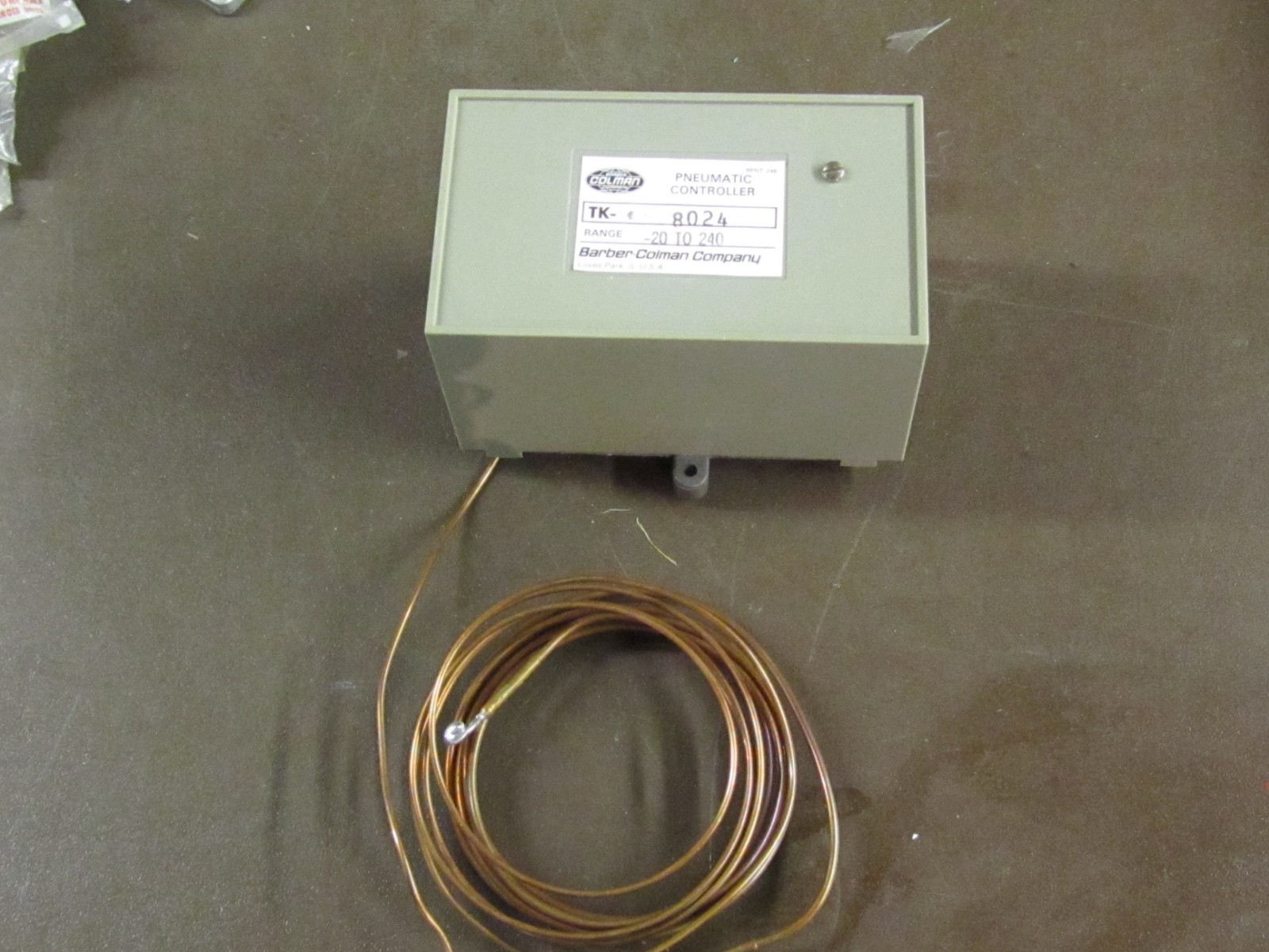 BARBER COLMAN TK8024 DIRECT ACTING RELAY BULB THERMOSTAT