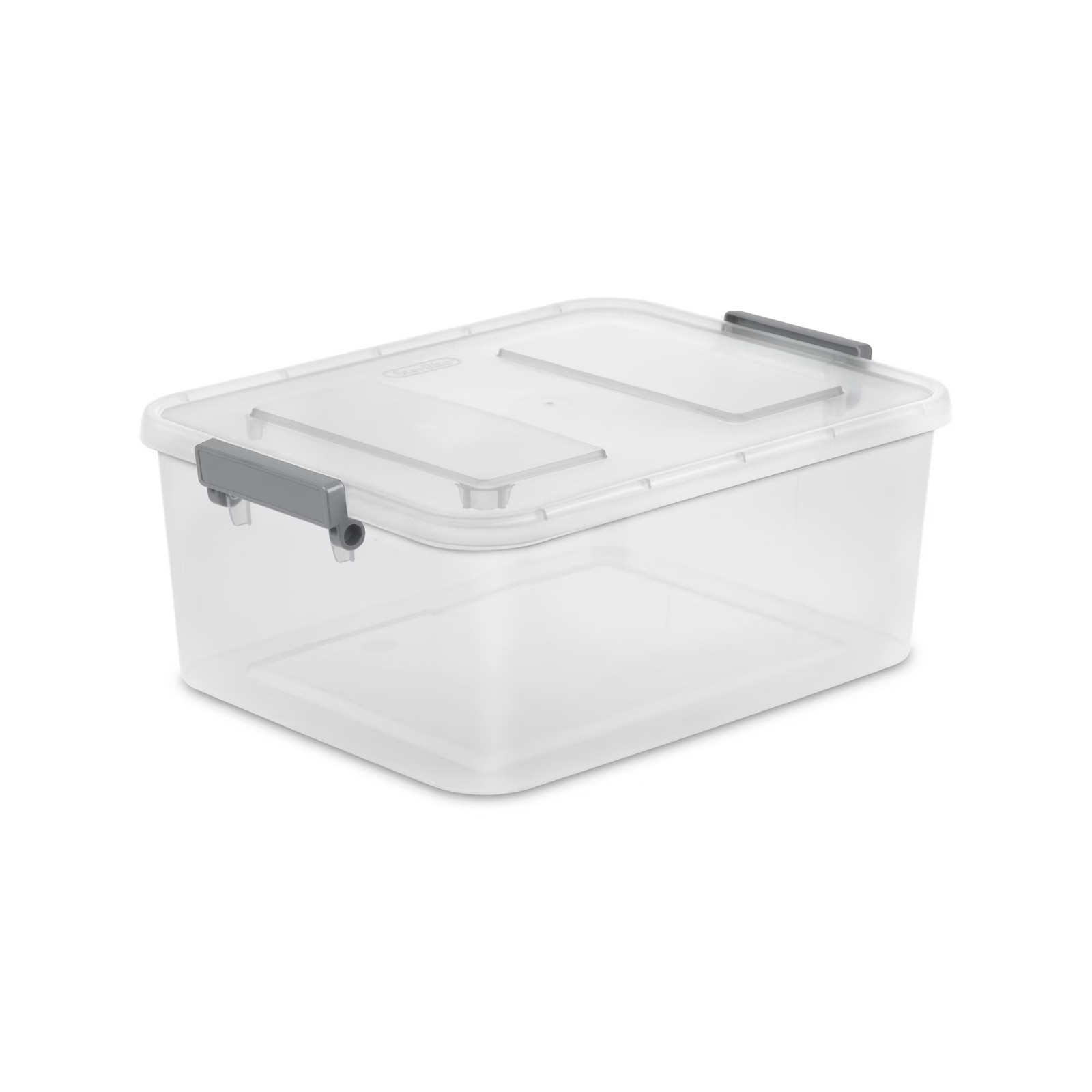 (3 Pack) 12.7 Qt. Clear Plastic Modular ID Latch Box