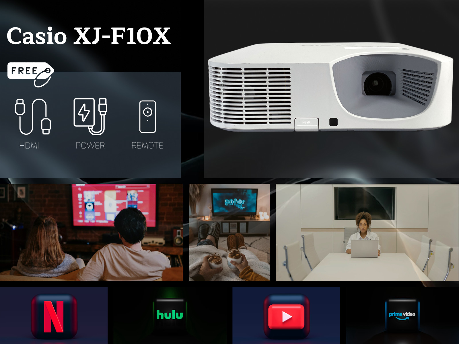 4K DLP Projector for TV Shows & Movies 3300 Lumens 16W Speakers TCO Certified 🔥