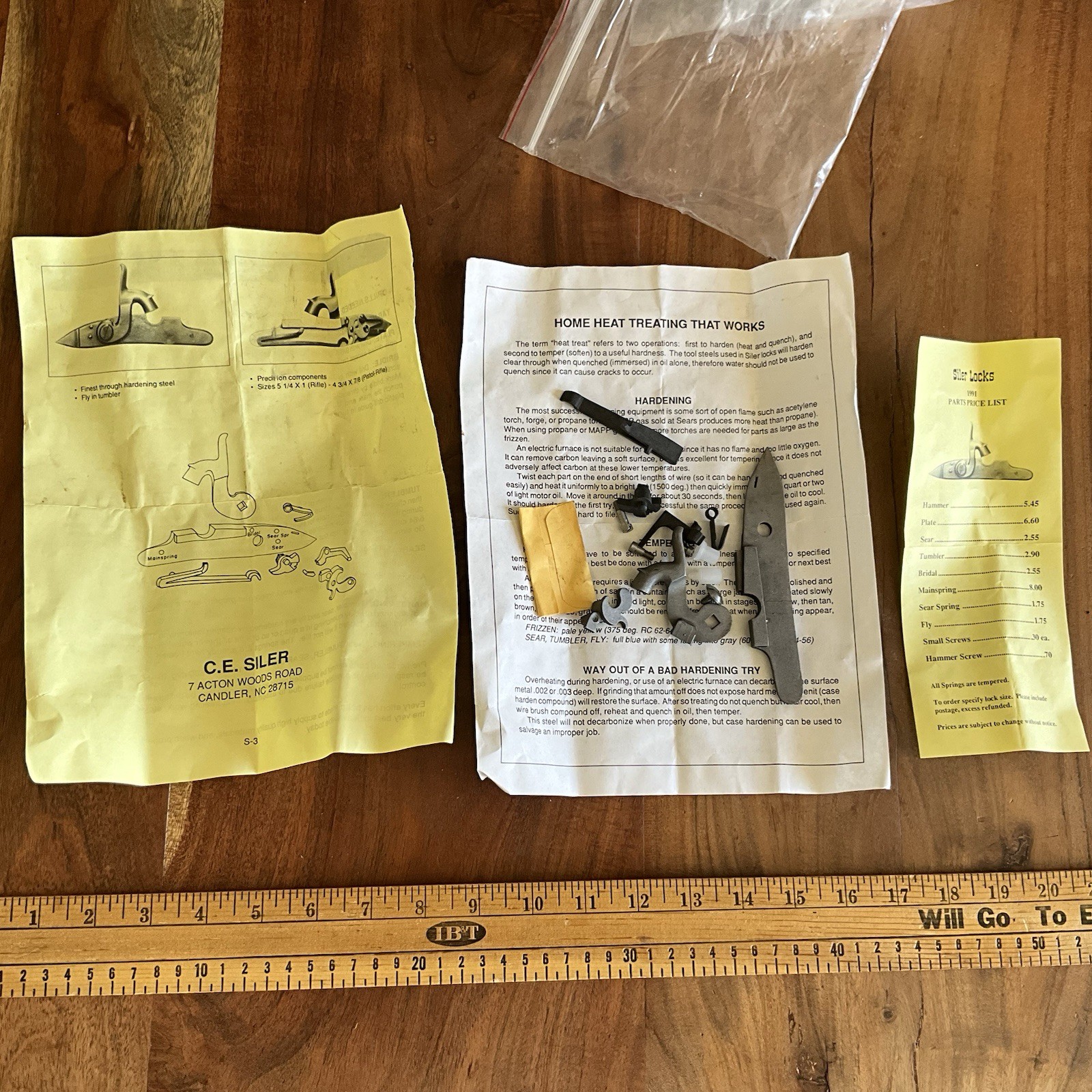 Vintage Flintlock Lock New Old Stock With Paperwork Muzzleloader Parts Siler USA