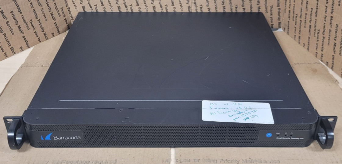 Barracuda Networks BSF300A Email Security Gateway 300 Firewall (TESTED)