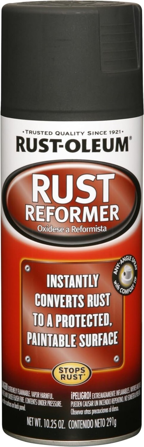 Transform Rusty Surfaces with 6 Pack Matte Black Aerosol Spray Paint, 10.25 oz