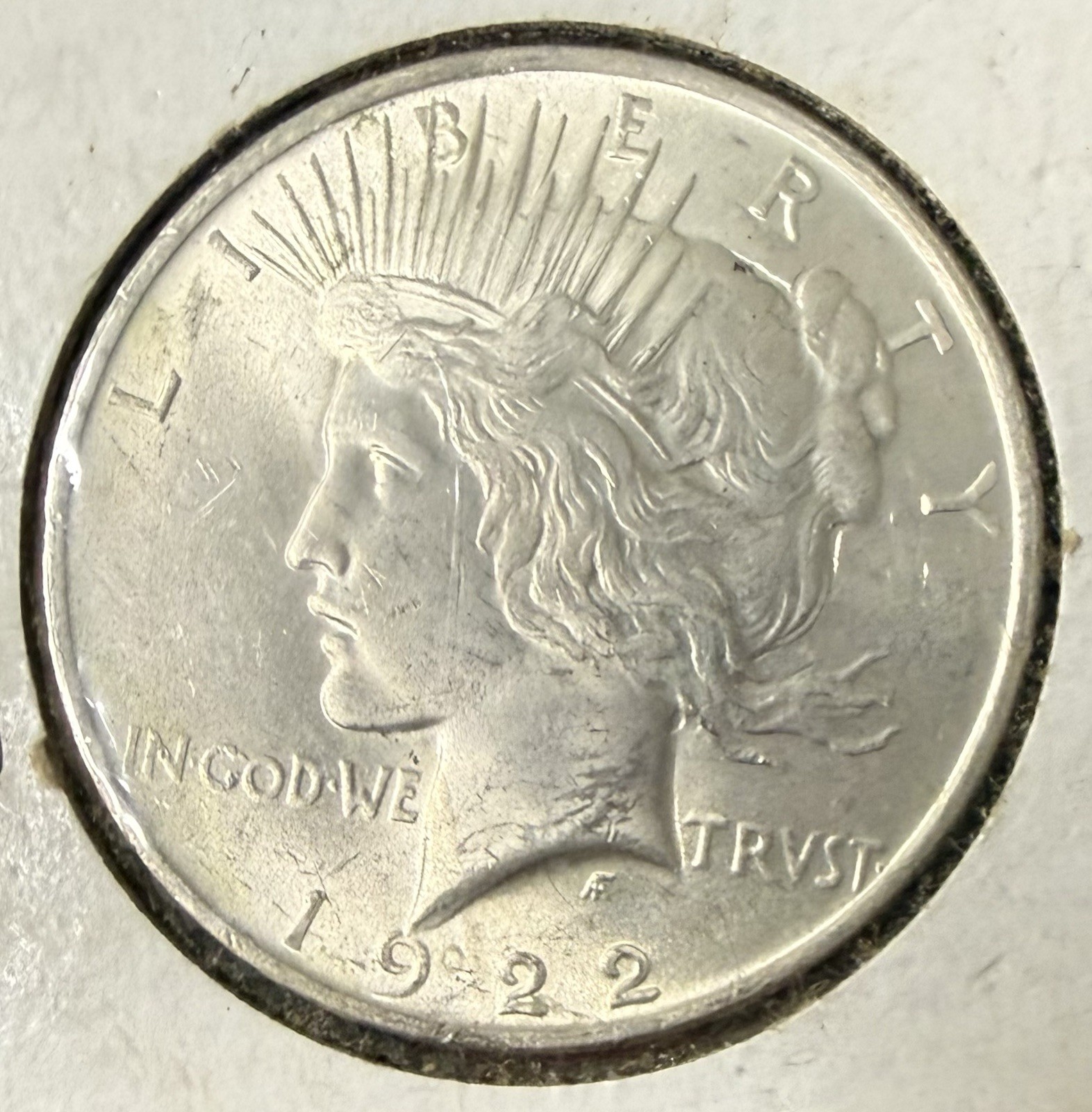 1922 United States Silver Peace Dollar Guaranteed Authentic Very Nice!