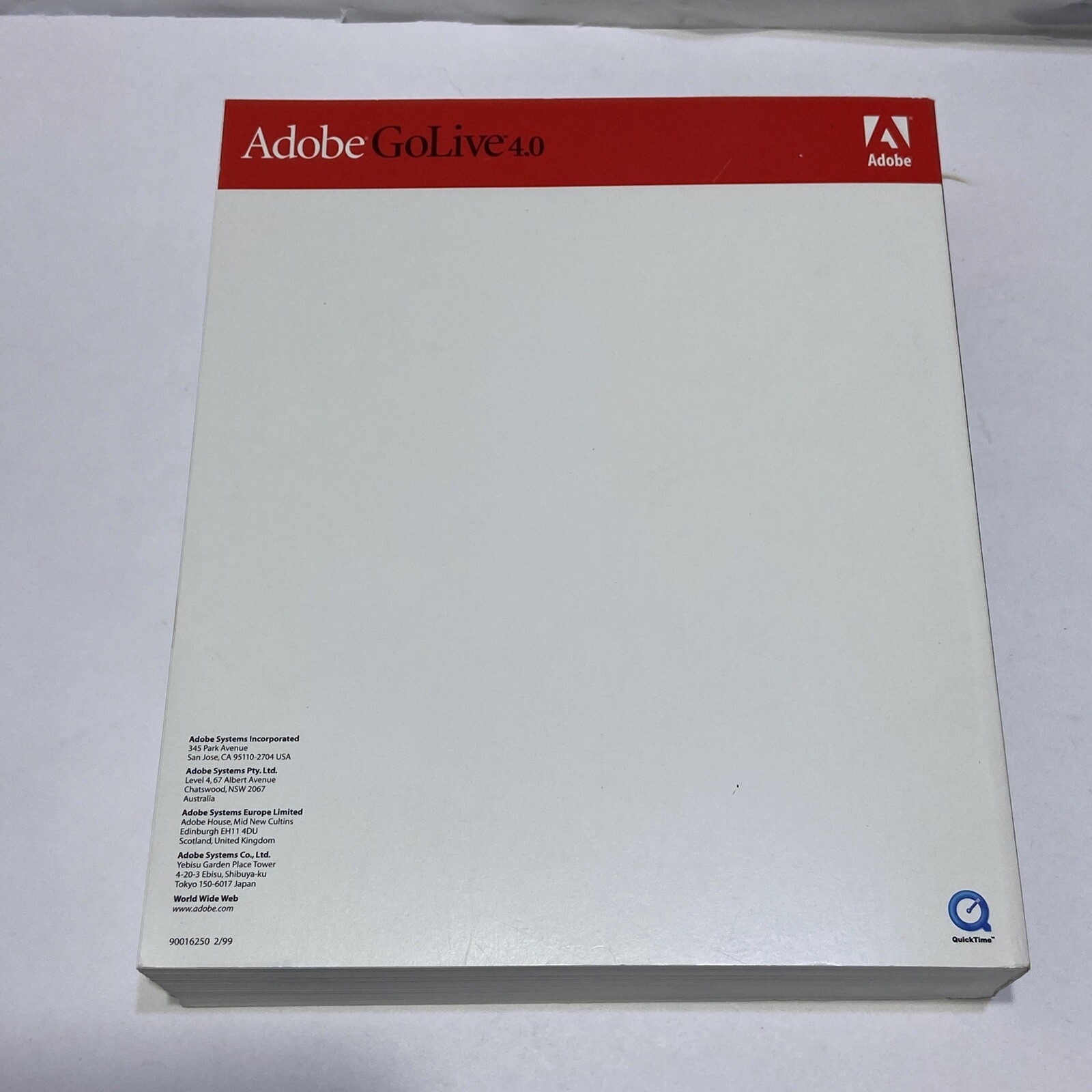 Adobe GoLive Version 4.0 User Guide Paperback - User Guide Only