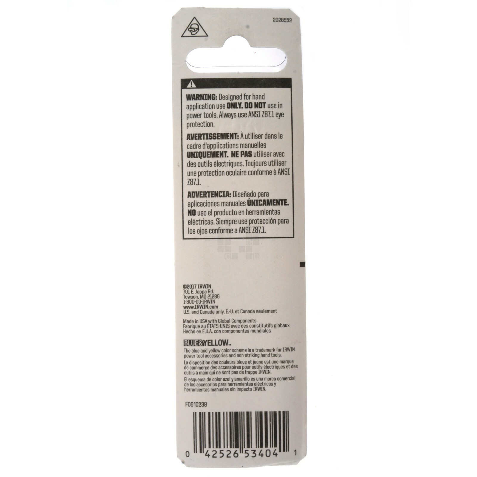 Irwin Hanson 53404 EX-4 Spiral Screw Extractor