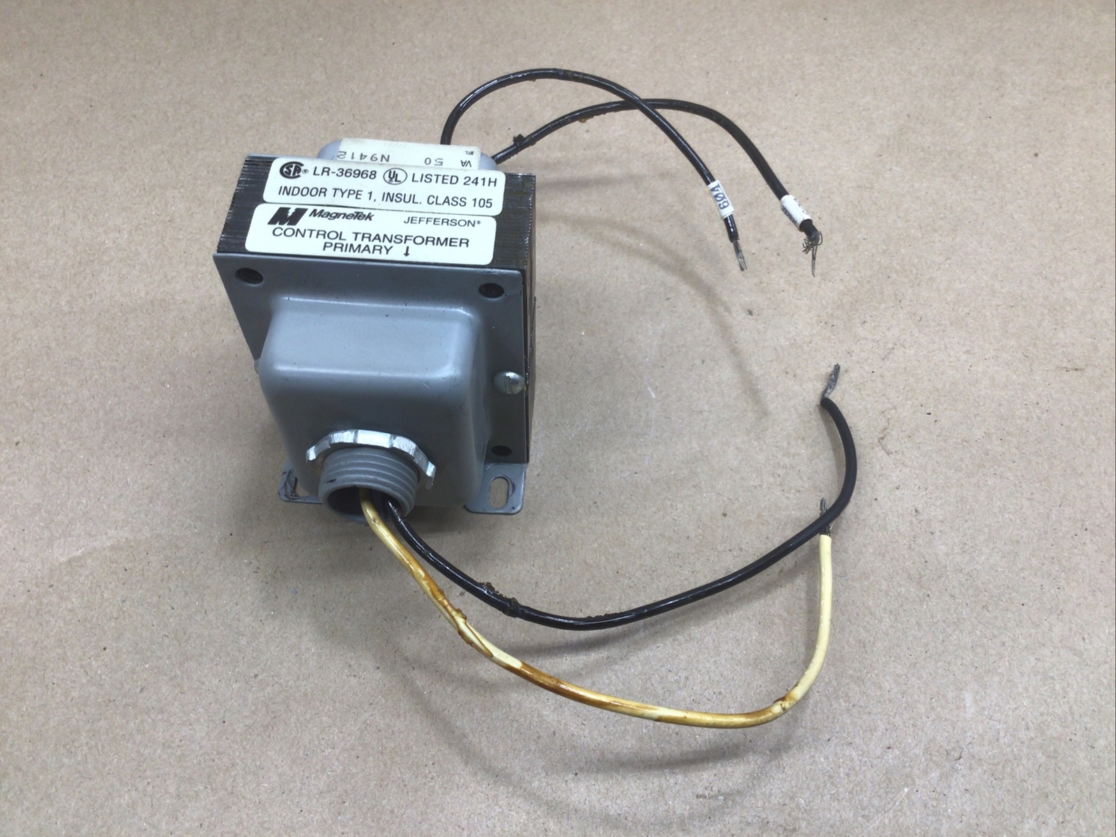 MagneTek Jefferson LR-36968 Control Transformer Indoor Type 1 Class 105 #57B6*KR