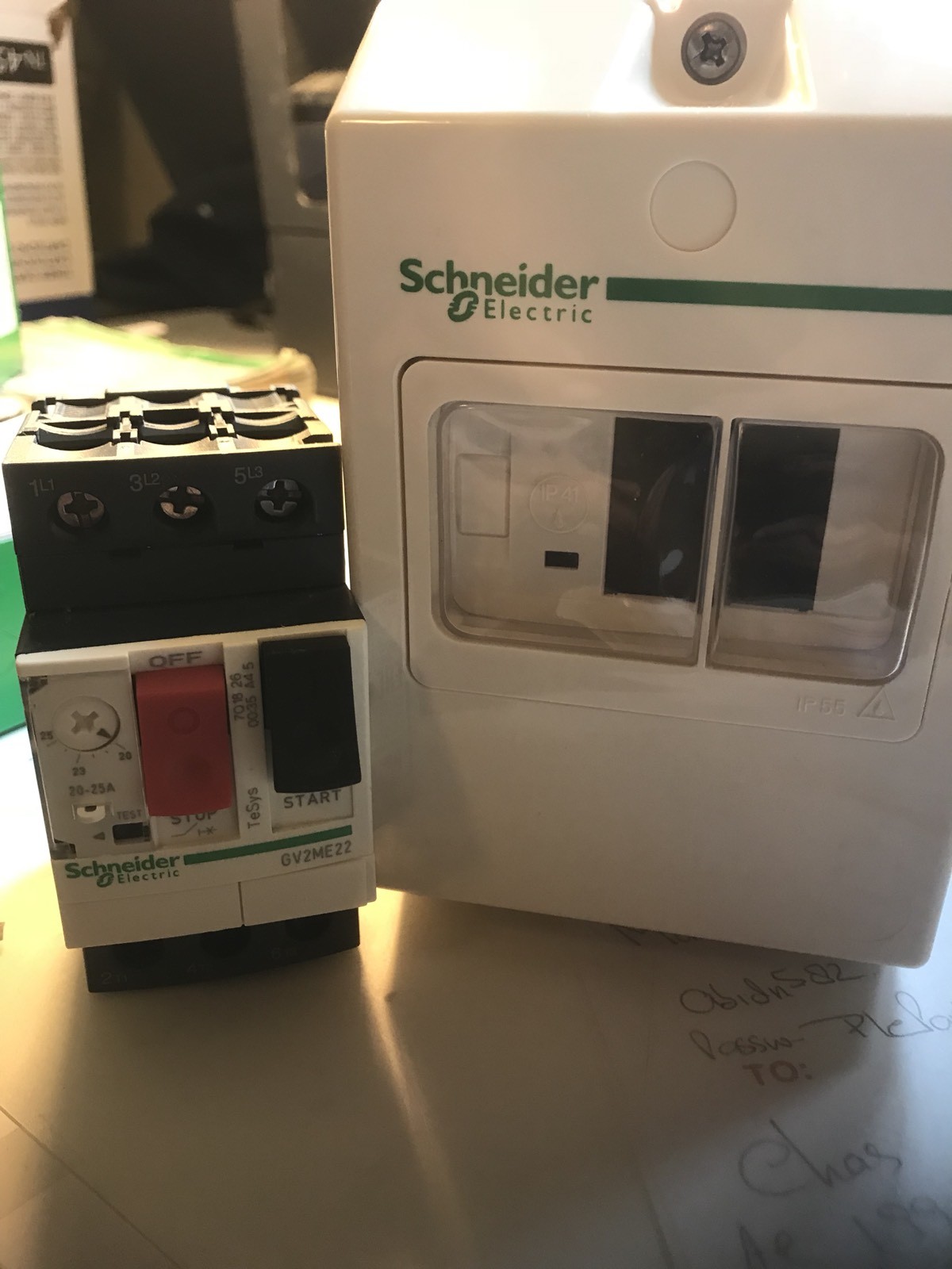 GV2ME22/With. GV2MC02. ENCLOSURE. BRAND NEW.  AUTHENTIC. SCHNEIDER.