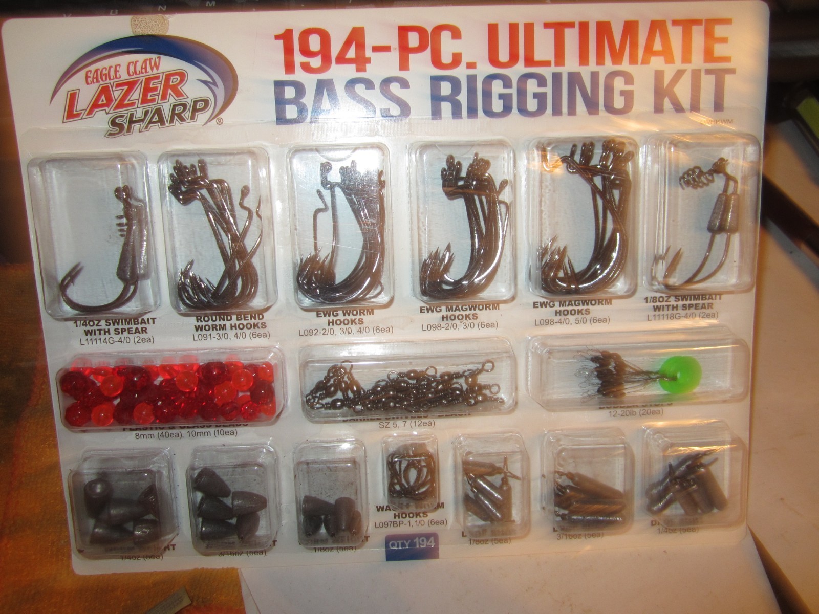 Eagle Claw 194 Piece Ultimate Bass Rigging Kit NOS NEW