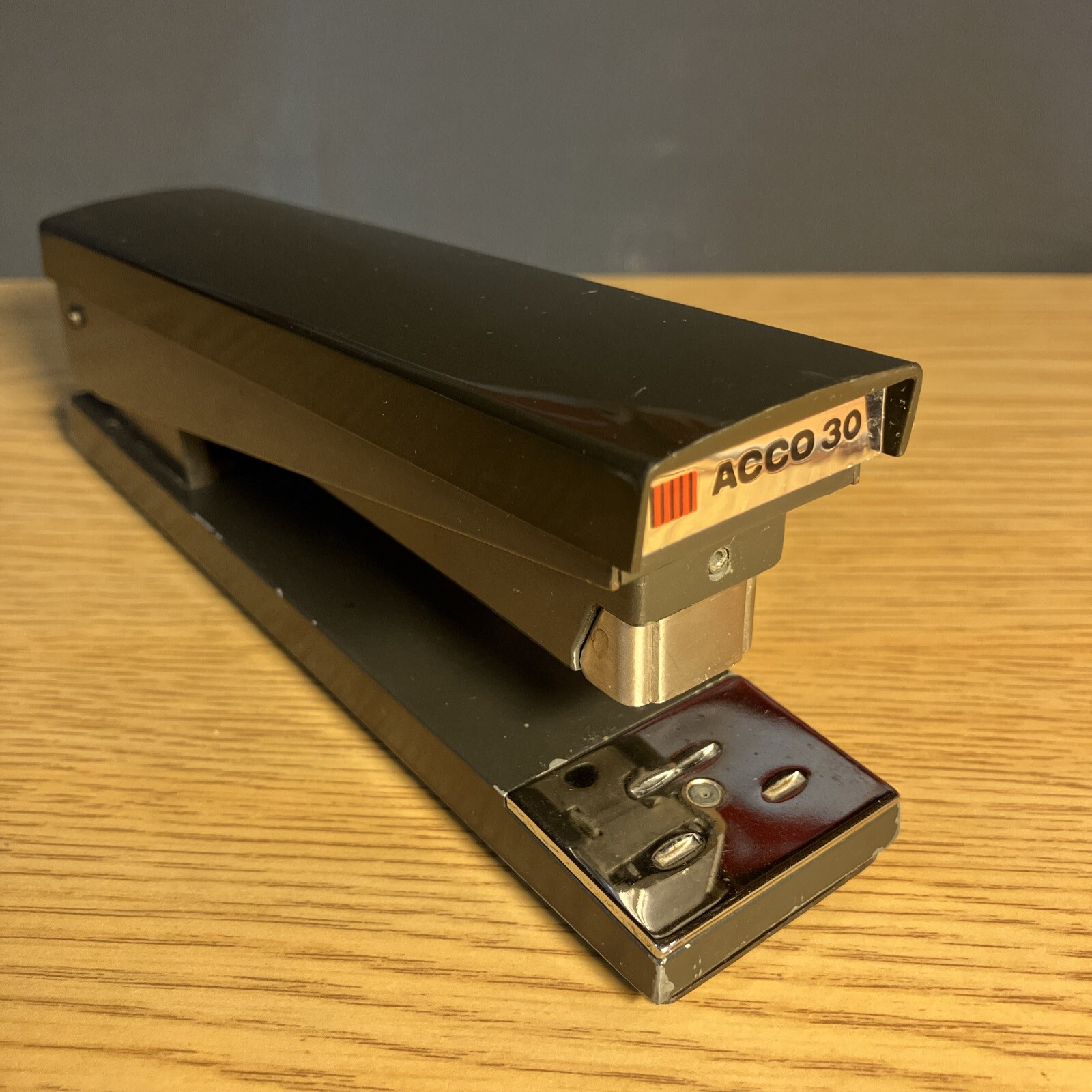 ACCO 30 Stapler Dark Grey Made In USA Good Working Condition Vintage Heavy Duty