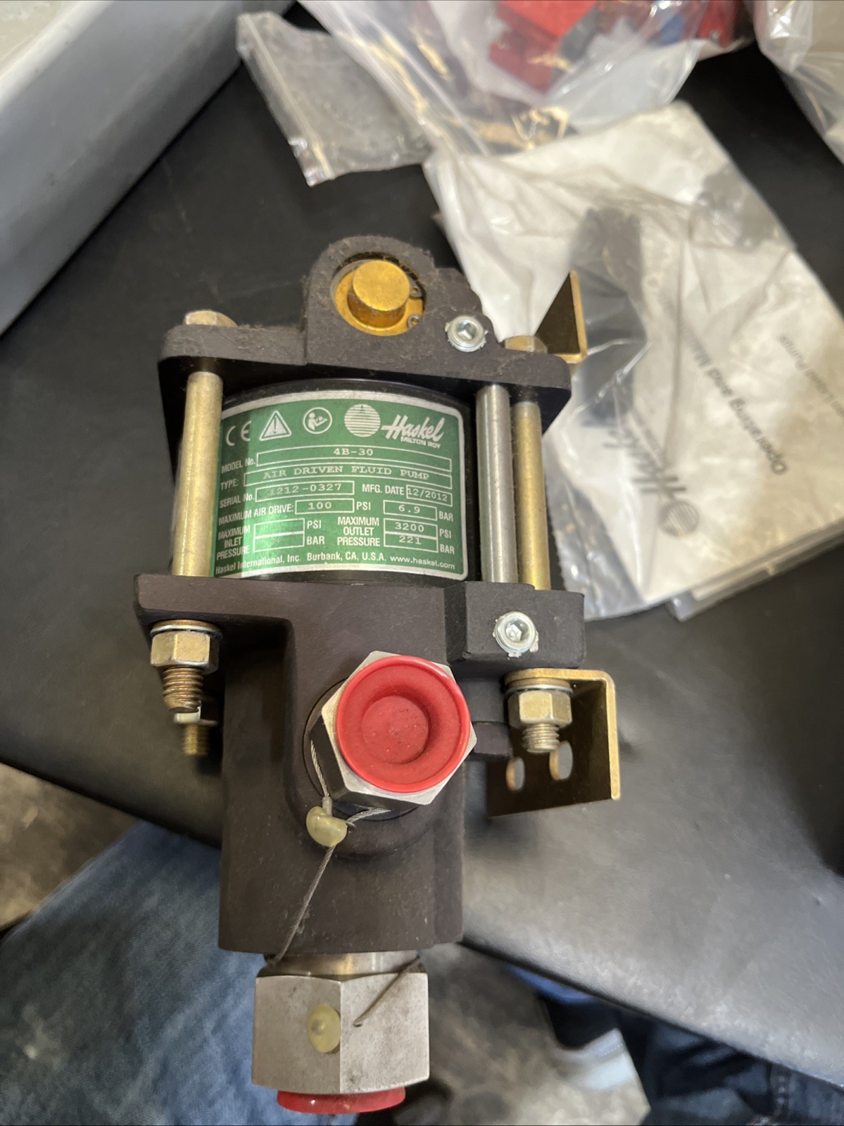 HASKEL 4B-30 AIR DRIVEN FLUID PUMP