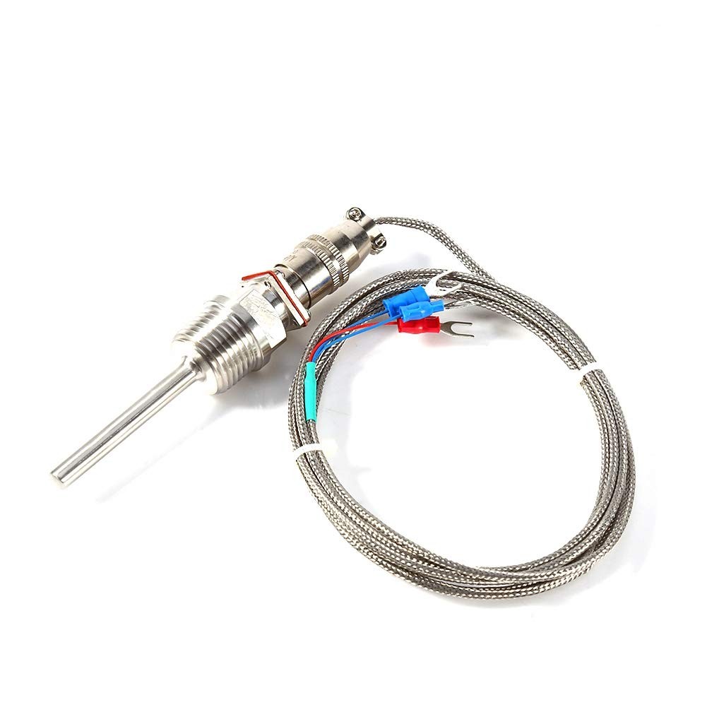 RTD PT100 Temperature Sensor Probe 1/2 Inch NPT Thread Thermocouple 2m Cable