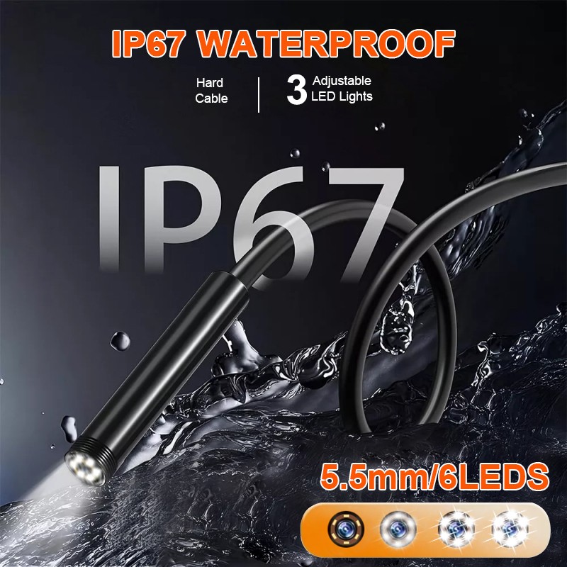 10M 4.3inch LED Industrial Endoscope Borescope 5.5mm Inspection Camera IP67