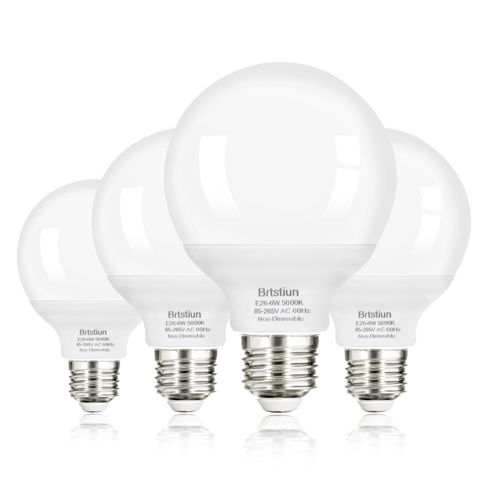 G25 LED Light Bulb, Round Vanity Light Bulbs for Bathroom, 40W LED Equivalent...