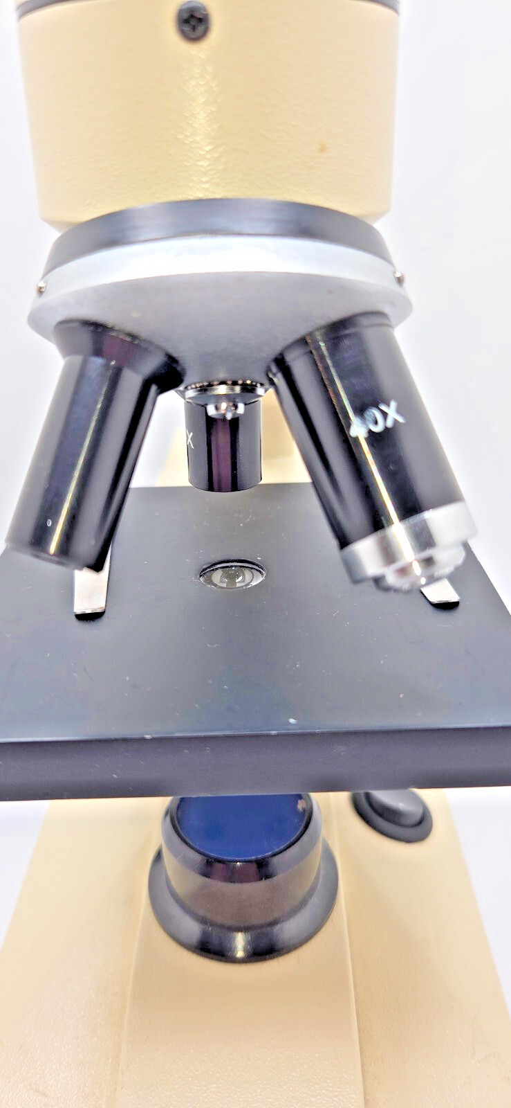 Vintage Student Microscope WF10X Eyepiece 4X 10X 40X Objectives (#0008)