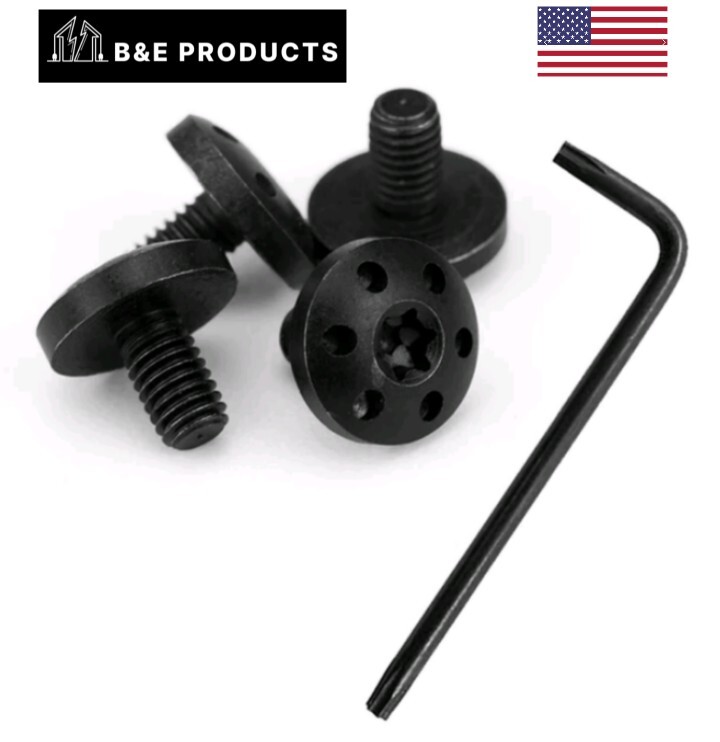 Beretta 92fs, M9 Black Grip Screws T8 Torx Key 4 Stainless Steel Grip Screws