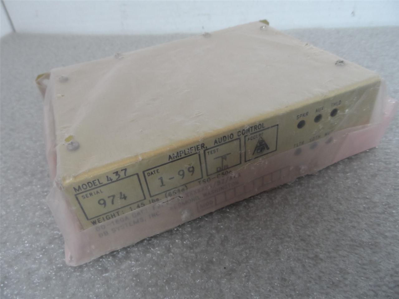 DB Systems Model 437 Amplifier Audio Control NAT New