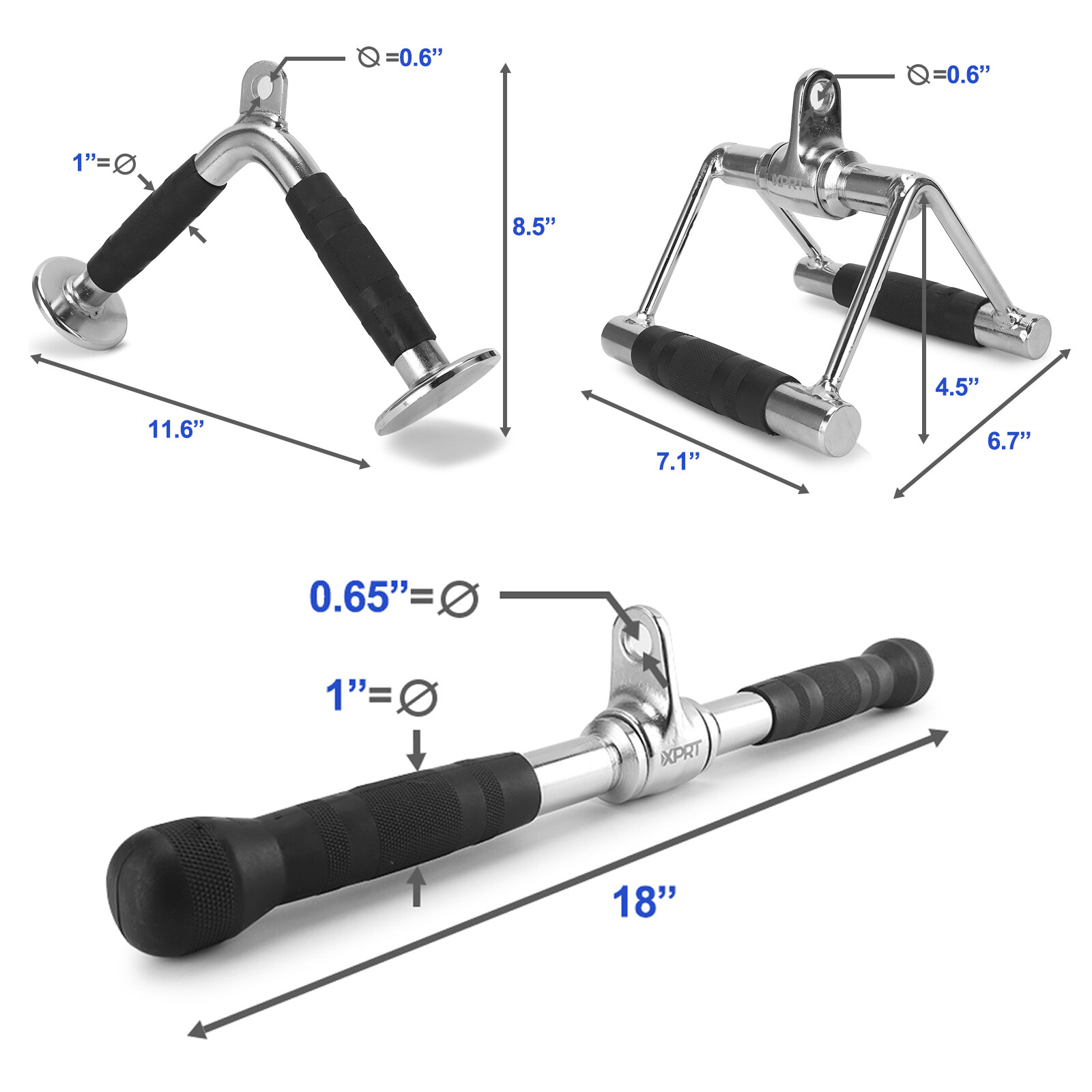 XPRT Fitness Tricep Press Down Cable Attachment Pull Down Accessories