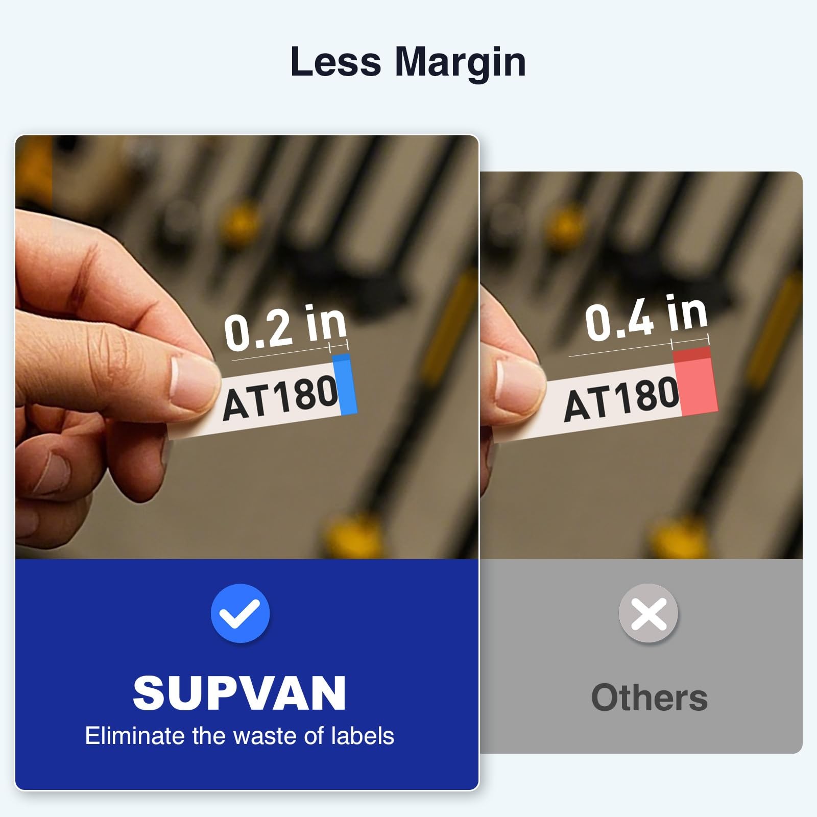 SUPVAN E11 Bluetooth Label Maker Machine with 4 Tapes, Support Keyboard & App wi