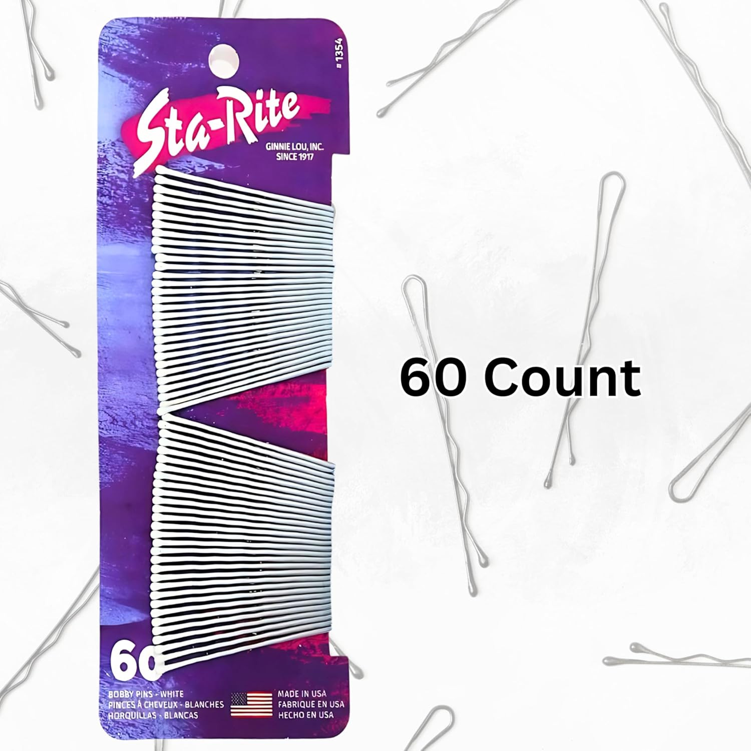 White Bobby Pins - 60 Count