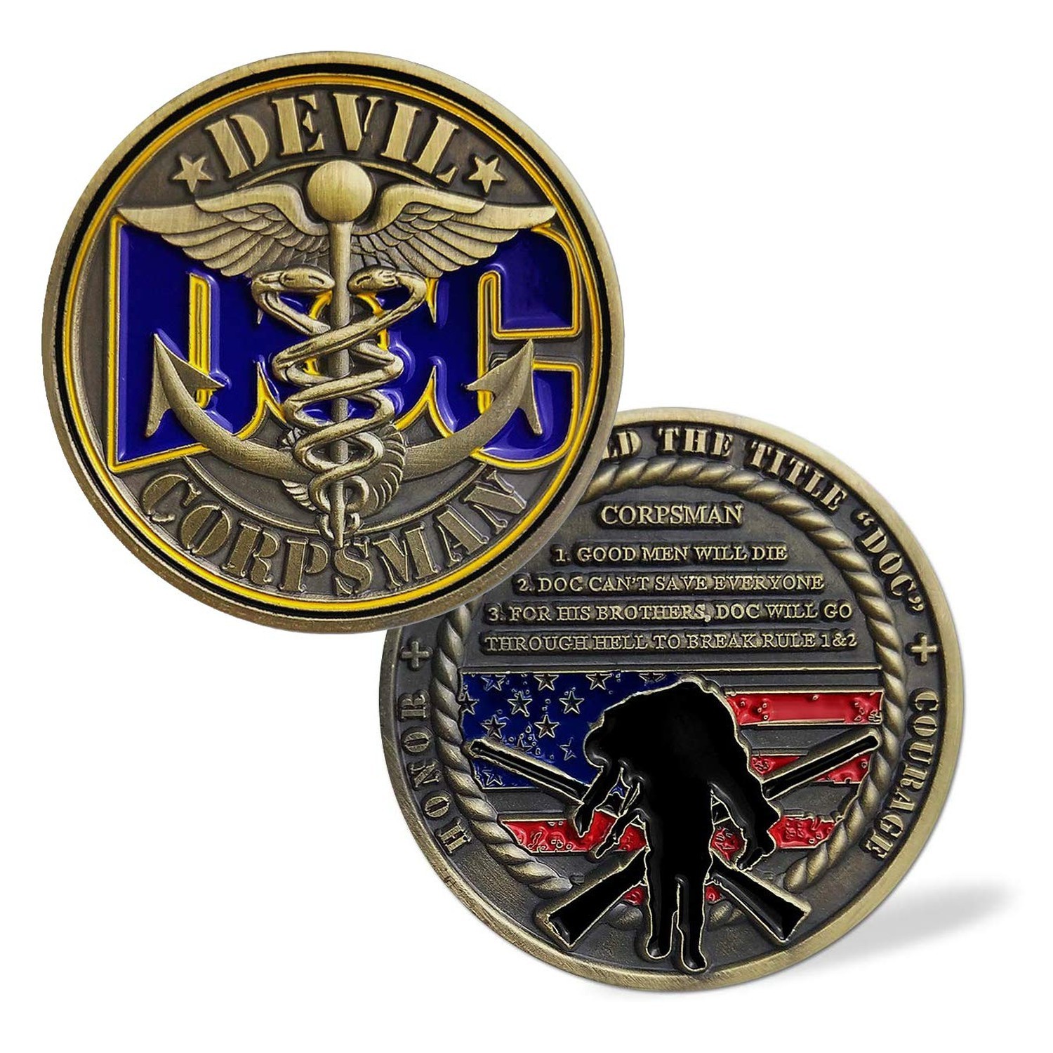 USA Corpsman DOC Challenge Coin The Hospital Corpsman Veteran Coin